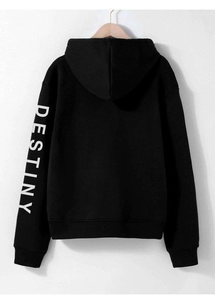 Unisex Destiny Baskılı Oversize Kapüşonlu Sweatshirt fiyatları