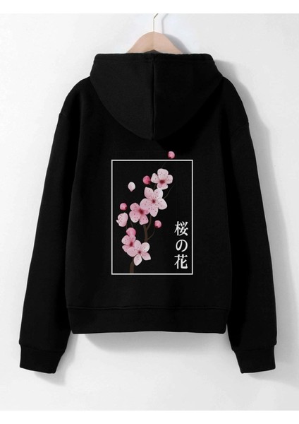 Japon Sakura Baskılı Oversize Sweatshirt fiyatları
