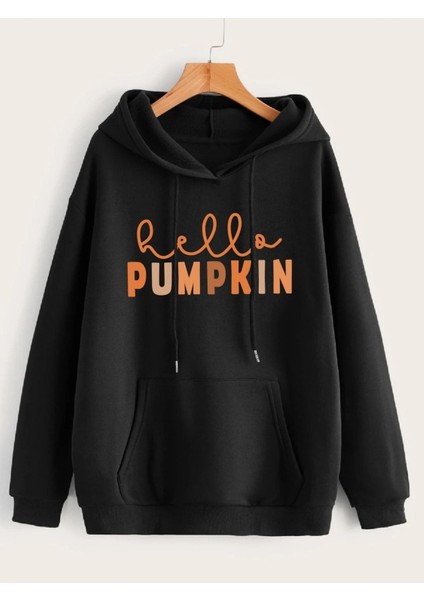 Oversize Pumpkin Baskılı Sweatshirt