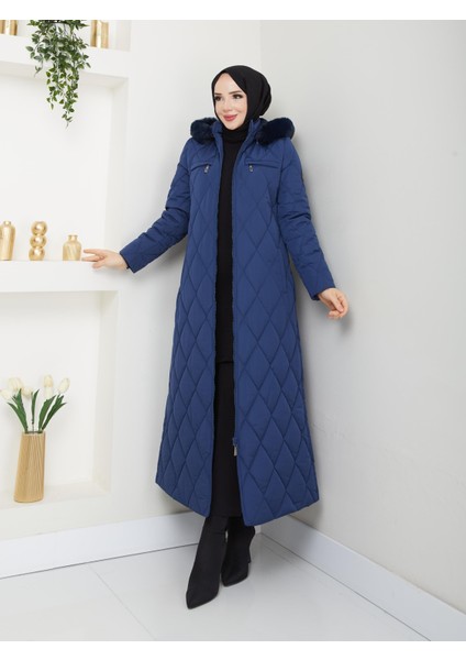Kışlık Şişme Kapitone Elyaf Dolgulu Kadın Kaban 67072 fiyatları