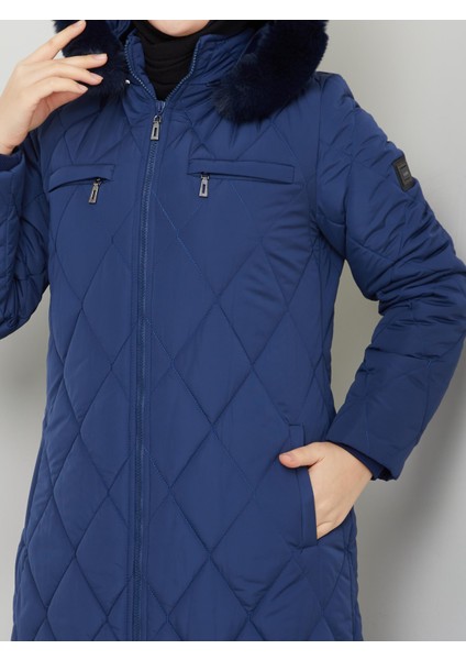 Kışlık Şişme Kapitone Elyaf Dolgulu Kadın Kaban 67072 modelleri