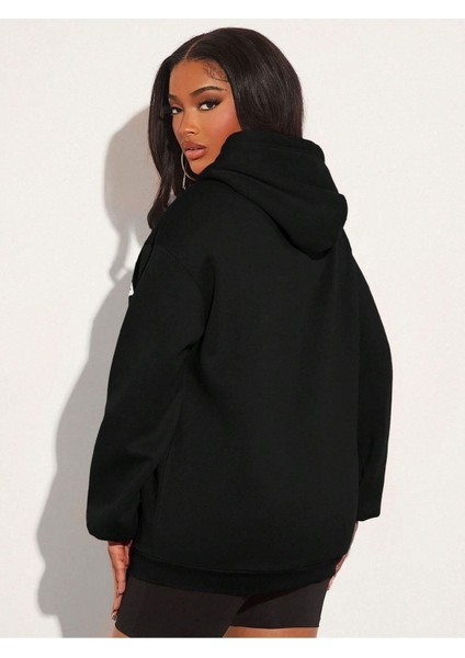 Redefini Sexy 1997 Baskılı Ünisex Siyah Kapüşonlu Oversize Sweatshirt modelleri