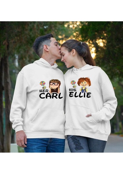 Carl ve Ellie Sevgili Kombini Sweatshirt Tekli modelleri