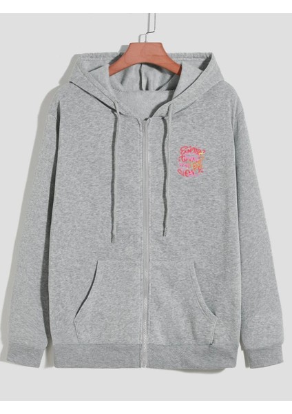 Everything Baskılı Oversize Sweatshirt
