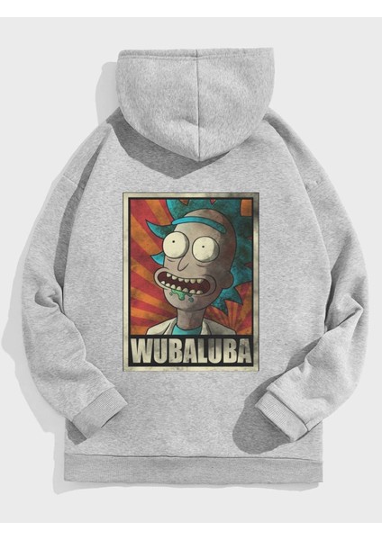 Wubaluba Morty Baskılı Oversize Sweatshirt