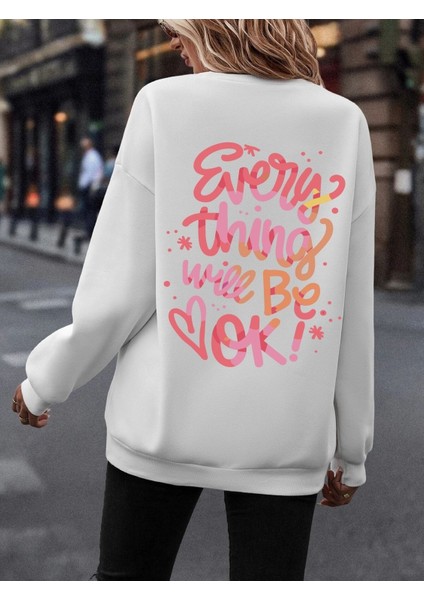 Baskılı Oversize Sweatshirt