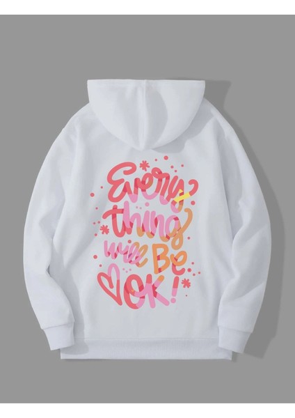 Everything Baskılı Oversize Sweatshirt