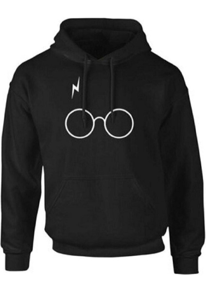Siyah Harry Potter Kapüşonlu Sweatshirt