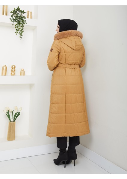 Araboy Şişme Kapitone Kadın Kışlık Kaban Kapşonlu 67058 fırsatları