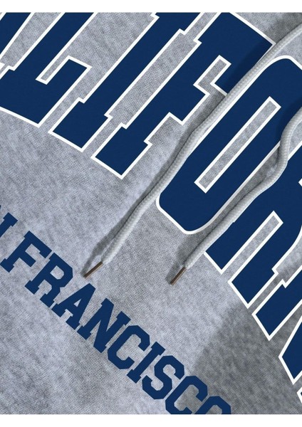 California Baskılı Ünisex Kapüşonlu Oversize Sweatshirt fiyatları