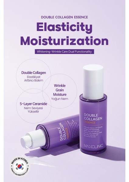 Düşük Moleküllü Kolajen Içeren Maxclınıc Double Collagen Essence 50 ml fırsatları