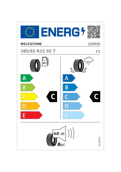 185/65 R15 92T Reinf. Carmile Oto Yaz Lastiği (Üretim Yılı:2025)