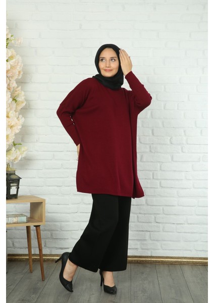 Yanları Yırtmaçlı Triko Tunik