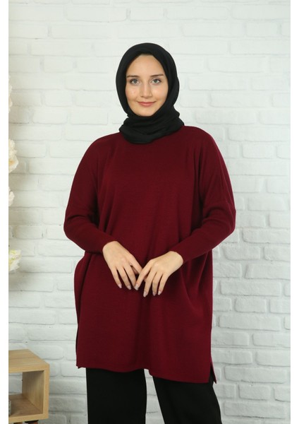 Yanları Yırtmaçlı Triko Tunik