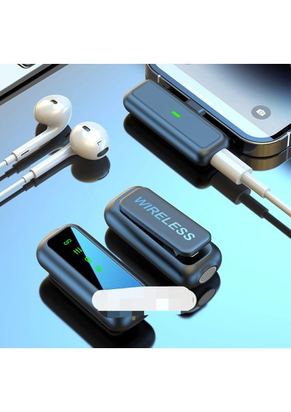 Sx6 Lightning Iphone Uyumlu Kablosuz Yaka Mikrofonu Şarj Kutulu Gürültü azaltma