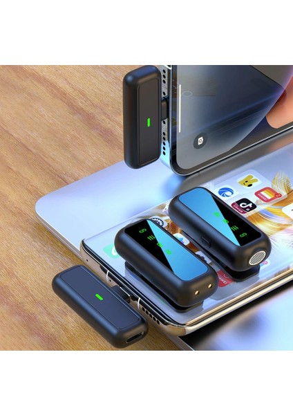 Sx6 Lightning Iphone Uyumlu Kablosuz Yaka Mikrofonu Şarj Kutulu Gürültü azaltma