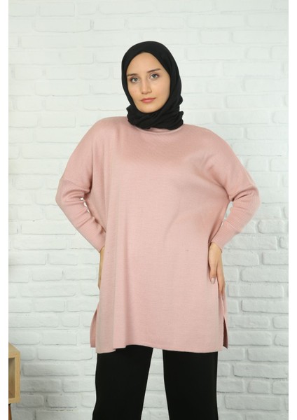 Yanları Yırtmaçlı Triko Tunik modelleri