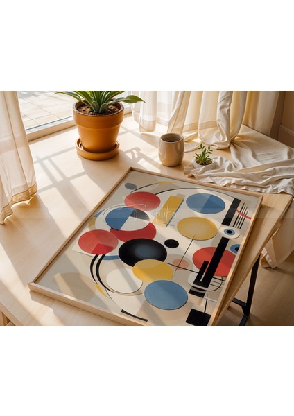 Renkli Modern Tarz 3'lü Ahşap Tablo Seti 21 x 30