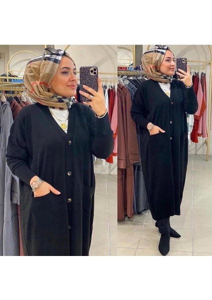 Uzun Düğmeli Triko Hırka fiyatları