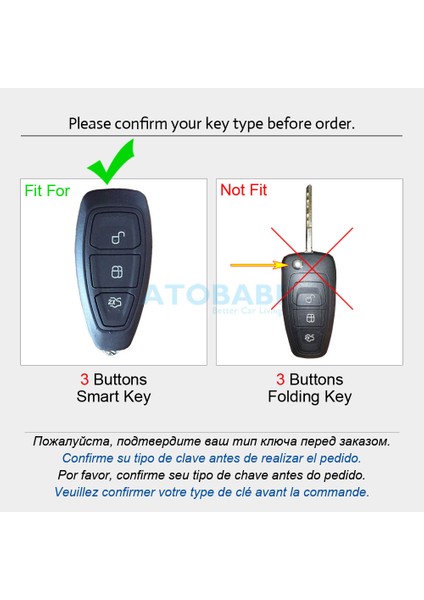 Mavi Ford Focus Fiesta C-Max Kuga Escape Için 3 Düğmeli Akıllı Uzaktan Kumanda Kılıfı Silikon Araba Anahtarı Koruyucu Kapak Cilt (Yurt Dışından) modelleri