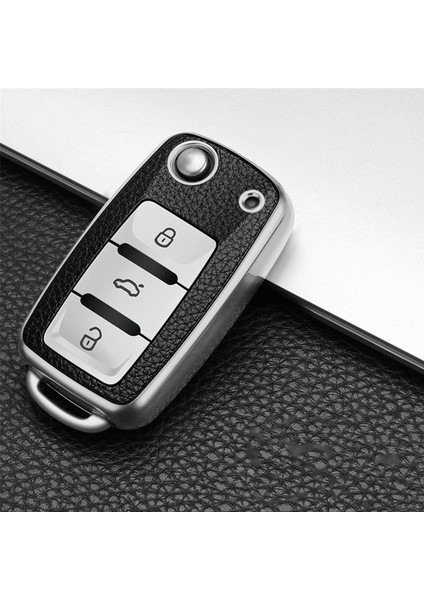 Yeşil Volkswagen Vw Magotan Polo Golf K6 Passat B5 B6 B8 B7 Touran Bora Tiguan Jetta Lavida Skoda Octavia Araba Anahtar Kılıfı (Yurt Dışından) fırsatları
