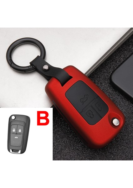 B Kırmızı Chevrolet Cruze Aveo Lova Epica Opel Vauxhall Astra Corsa Antara Meriva Insignia Zafira C Mokka Karl Için Abs Araba Anahtar Kılıfı Kapak (Yurt Dışından)