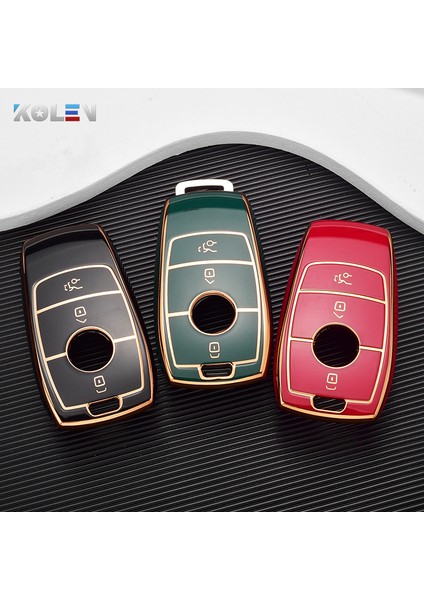 Anahtarlık Kırmızı Mercedes Benz A C E S G Class Glc Cle Cla Glb Gls W177 W205 W213 W222 X167 Amg Için Moda Tpu Araba Uzaktan Anahtar Kılıfı Kapak Kabuk (Yurt Dışından)