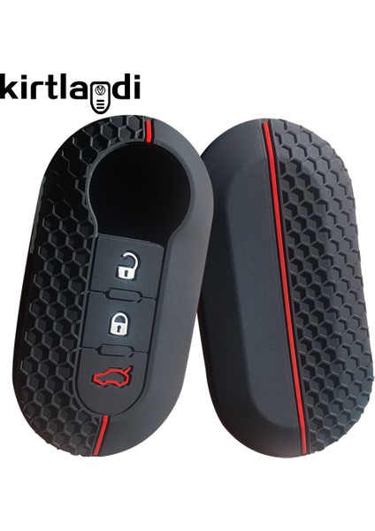 Siyah (Beyaz Btn) 1pc Fiat 500 Ducato Panda 500L Punto Lancia Musa Citroen Jumper Peugeot Boxer Için Silikon Anahtar Kılıfı Uzaktan Kumandalı Araba Anahtar Kapağı (Yurt Dışından)