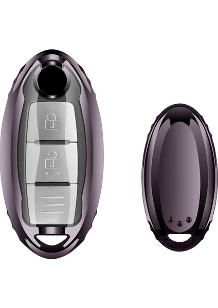 Siyah Nissan Qashqai J10 J11 X-Trail T31 T32 Kicks Tiida Pathfinder Murano Note Juke Için Dayanıklı Tam Kapak Yeni Yumuşak Tpu Araba Anahtar Kılıfı (Yurt Dışından)