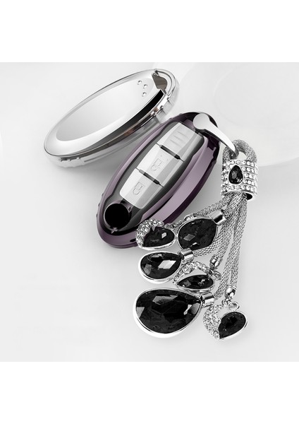 Siyah Nissan Qashqai J10 J11 X-Trail T31 T32 Kicks Tiida Pathfinder Murano Note Juke Için Dayanıklı Tam Kapak Yeni Yumuşak Tpu Araba Anahtar Kılıfı (Yurt Dışından) modelleri