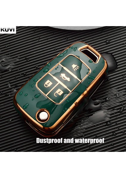 Koyu Yeşil Anahtarlık Tpu Araba Uzaktan Anahtar Kılıfı Kapak Kabuk Fobu Buick Chevrolet Cruze Aveo Trax Opel Astra Corsa Meriva Zafira Antara J Anahtarlık (Yurt Dışından) fırsatları