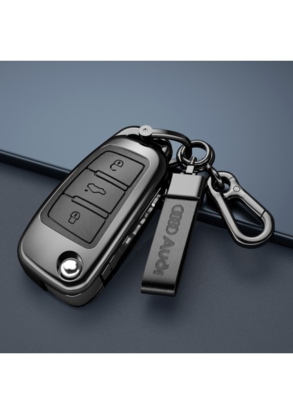 Siyah Kahverengi Audi A3 A4 Al 8p B6 B7 B8 C6 Rs3 Q3 Q7 Tt 8l 8V S3 Anahtarlık Araba Aksesuarı Için Çinko Alaşımlı Anahtar Kapak Koruyucu Kılıf (Yurt Dışından)