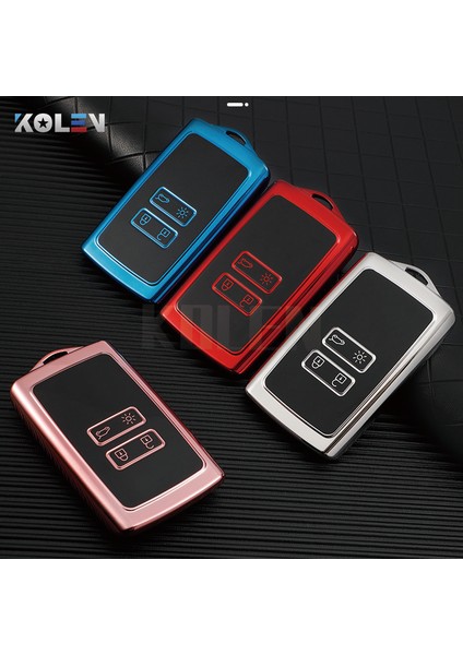 Anahtarlık Bir Kırmızı Renault Koleos Kadjar Clio Megane Captur Espace Kangoo Sandero Talisman Aksesuarları Için Tpu Araba Akıllı Anahtar Kılıfı Kapak Kabuk Fob (Yurt Dışından) modelleri