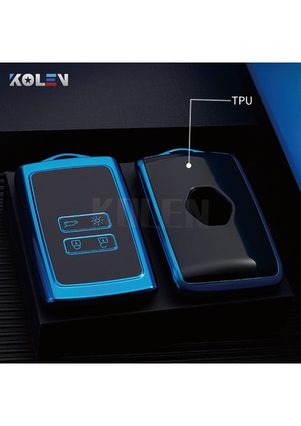 Anahtarlık Bir Kırmızı Renault Koleos Kadjar Clio Megane Captur Espace Kangoo Sandero Talisman Aksesuarları Için Tpu Araba Akıllı Anahtar Kılıfı Kapak Kabuk Fob (Yurt Dışından) indirimleri