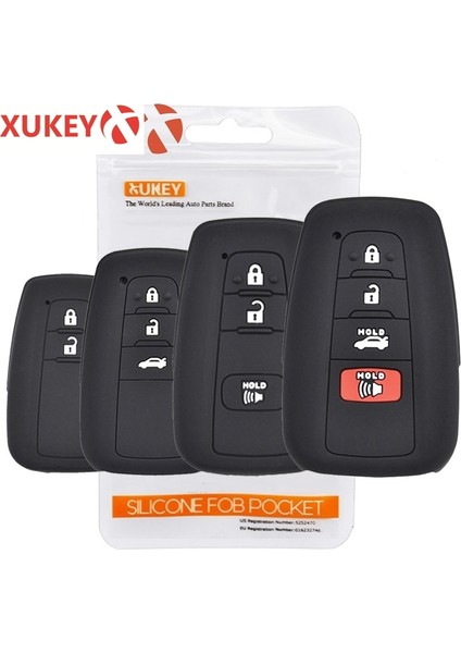 Model 2 Toyota Camry Chr Corolla Rav4 Avalon Land Cruiser Prado Prius Uzaktan Kumanda Kılıfı Silikon Anahtarlık Kapak Düğme (Yurt Dışından)