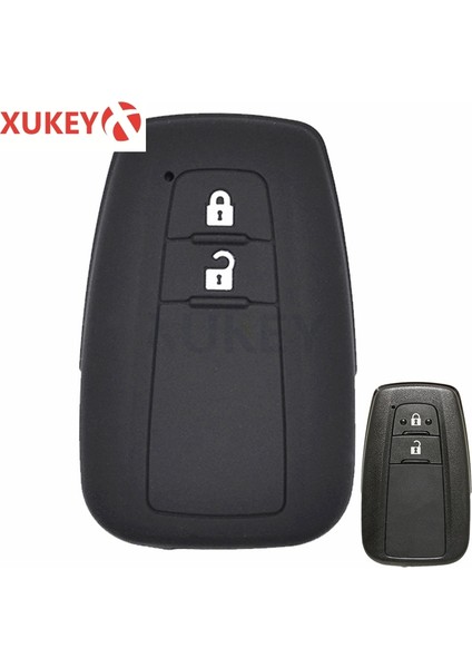 Model 2 Toyota Camry Chr Corolla Rav4 Avalon Land Cruiser Prado Prius Uzaktan Kumanda Kılıfı Silikon Anahtarlık Kapak Düğme (Yurt Dışından)