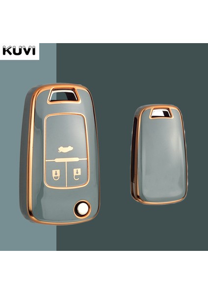 Metal Anahtarlık Chevrolet Cruze Aveo Trax Sail Malibu Captiva Opel Vauxhall Astra J Corsa Insignia Mokka Için Tpu Araba Katlanabilir Anahtar Kılıfı Kapak (Yurt Dışından)