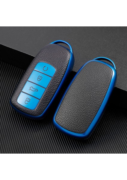 Gümüş Kasa Chery Tiggo 8 Pro Tiggo 8plus Yeni 5 Plus 7pro Anahtar Kılıfı Için Tpu Deri Araba Akıllı 4 Düğme Kılıf Kapak Kabuk Çanta Anahtarlık Koruyucu (Yurt Dışından)