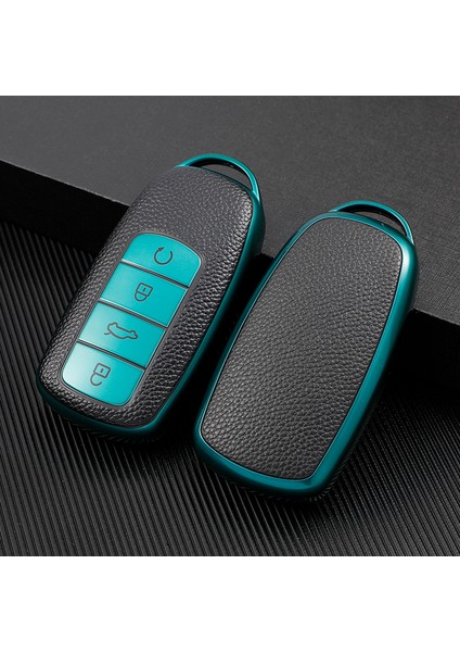 Gümüş Kasa Chery Tiggo 8 Pro Tiggo 8plus Yeni 5 Plus 7pro Anahtar Kılıfı Için Tpu Deri Araba Akıllı 4 Düğme Kılıf Kapak Kabuk Çanta Anahtarlık Koruyucu (Yurt Dışından)