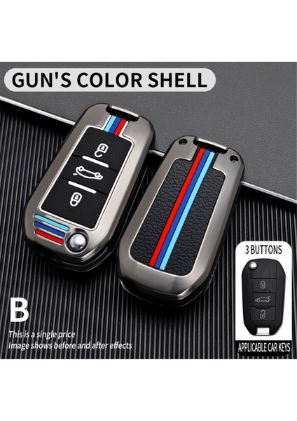 Sarı Peugeot Citroen Grand Picasso C5 Dover Için Araba Anahtarlık Kılıfı (Yurt Dışından)