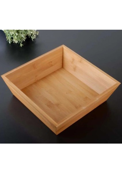 Bambu Kare Ekmek Sepeti 25 X 25 X 7.2 Cm
