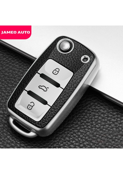 Mavi Volkswagen Vw Golf Bora Jetta Polo Golf Passat B8 Skoda Octavia A5 A7 Fabia Seat Ibiza Leon Için Tpu Araba Anahtar Kılıfı Kapak (Yurt Dışından) modelleri