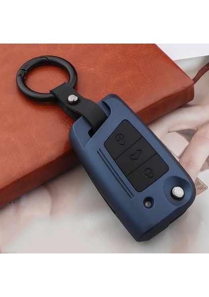B-Siyah Volkswagen Vw Golf7 Mk7 Seat Ibiza Leon Fr 2 Altea Aztec Skoda Octavia Için Silikon Karbon Fiber Abs Mat Araç Anahtar Kılıfı Kapak Case (Yurt Dışından) fiyatları