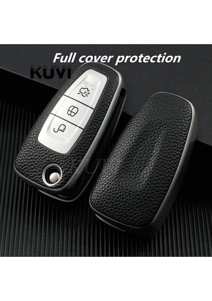 Yeşil-Anahtarlık Ford Ranger C-Max S-Max Focus Galaxy Mondeo Transit Tourneo Custom Araba Anahtar Kılıfı Kapak Deri Tpu Anahtarlık (Yurt Dışından)