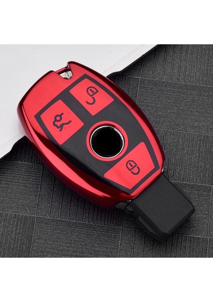 Pembe Yeni Yumuşak Tpu Araba Uzaktan Anahtar Kılıfı Tam Kapak Kabuk Fob Mercedes Benz A B C R G Sınıfı Glk Gla W204 W251 W463 W176 Amg Anahtarlık (Yurt Dışından)