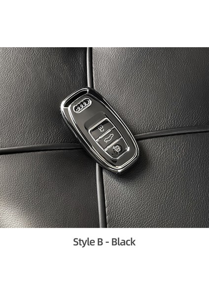 Stil B Siyah Audi A1 A3 8p A4 A5 A6 C7 A R8 Q2 Q3 Q5 Q7 Q8 Sq5 Tt Rs3 Rs6 Aksesuarları Için Tpu Araba Anahtar Kılıfı Kapak Kabuk - Betterhumz (Yurt Dışından)
