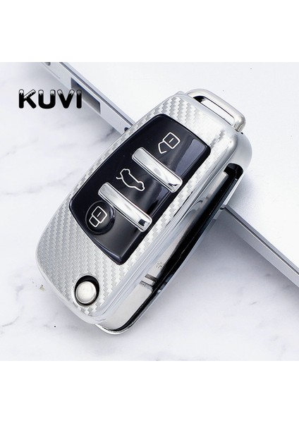 A-Tarzı-Mavi Yeni Yumuşak Tpu Araba Katlanabilir Anahtar Kılıfı Audi A3 8l 8p A4 B6 B7 B8 Af Rs3 Q3 Q7 Tt 8l 8V S3 Araba Kabuk Aksesuarları Için (Yurt Dışından)