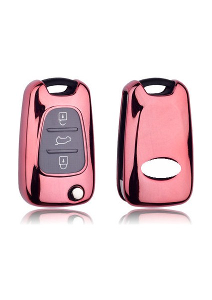 B-Tarzı-Pembe Yeni Karbon Fiber Tpu Araç Anahtarı Kılıfı Kia Ceed Picanto Sportage Için Hyundai X35 Araç Anahtarı Kılıfı Akıllı Tutucu Kapak Anahtarlık (Yurt Dışından)