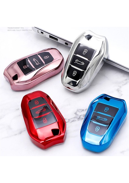 E-Mavi Yeni Yumuşak Tpu Araba Anahtar Kılıfı Peugeot Citroel-Xr Akıllı Kabuk Aksesuarları Için Tam Kapak (Yurt Dışından)