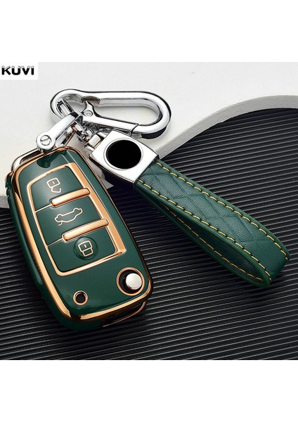 Basit Anahtarlık Yeni Tpu Araba Anahtar Kılıfı Kapak Kabuk Audi A1 Al A4 A5 B6 B7 A6 Af Q3 Q5 Q7 Tt Rs Tutucu Koruyucu Fob (Yurt Dışından)